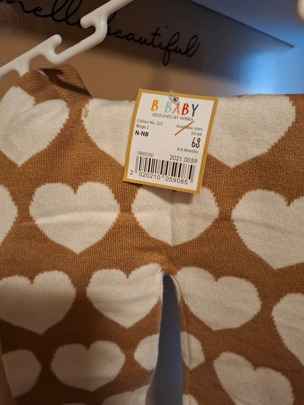 2 Leggings coeur taille 62 / 68