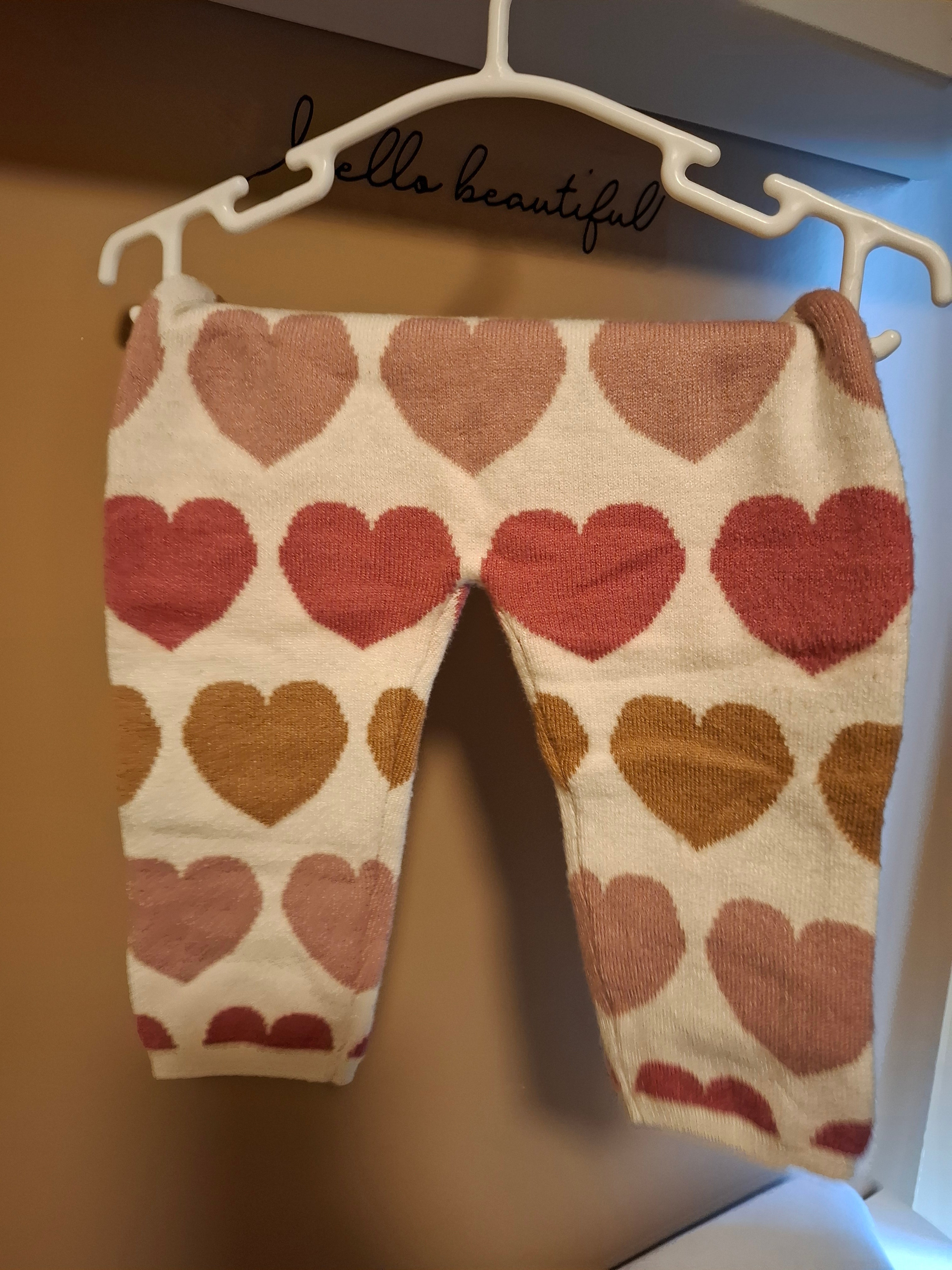 2 Leggings coeur taille 62 / 68