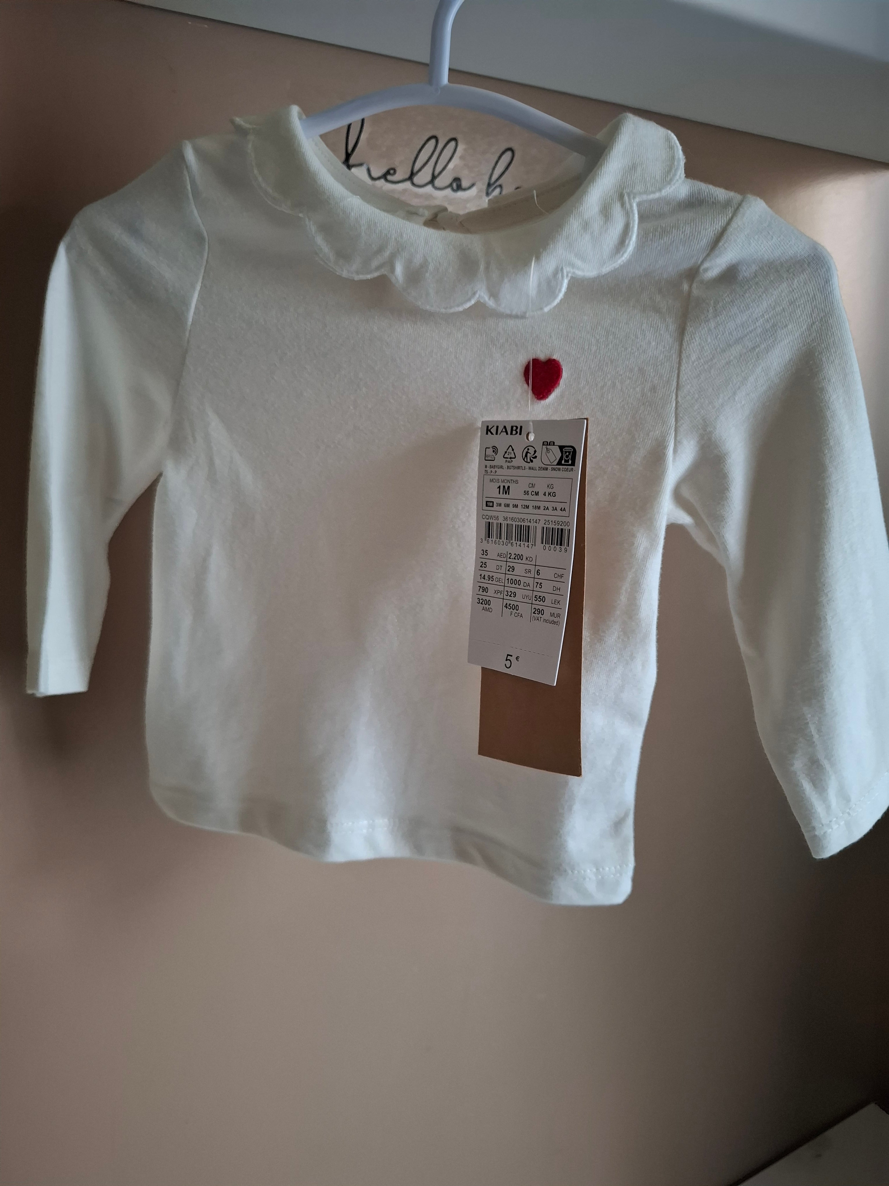 Blouse taille 1 mois