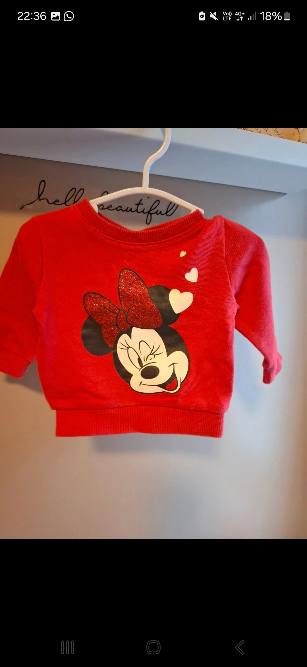 Pull minnie taille 1 mois